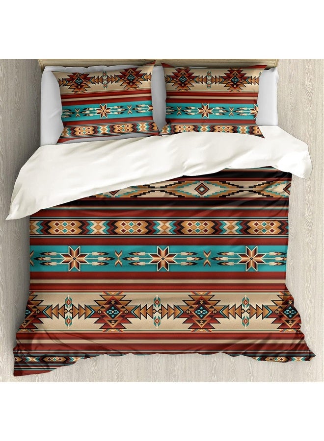 ZFRXIGN Southwester Bedding Sets for Women Men Duvet Cover Native American Indian Style Comforter Quilt Covers Twin 1 Duvet Cover 2 Pillowcases (Twin, Tribal Aztec) - Image 1